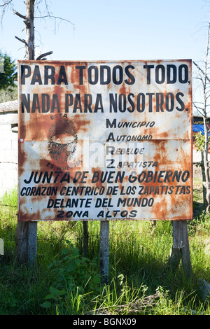 Das Dorf Oventic ist ein autonomen zapatistischen Dorf in Chiapas, Mexiko. Stockfoto