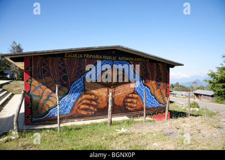 Das Dorf Oventic ist ein autonomen zapatistischen Dorf in Chiapas, Mexiko. Stockfoto