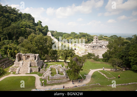 Archäologische Stätte Palenque, Chiapas, Mexiko. Stockfoto