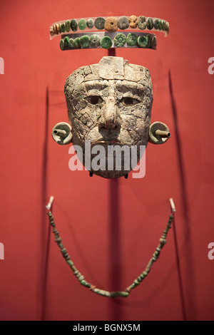 Die Rote Königin Funerary Angebote. 7. Jahrhundert n. Chr. Tempel XIII. Palenque Website Archäologiemuseum, Chiapas, Mexiko. Stockfoto