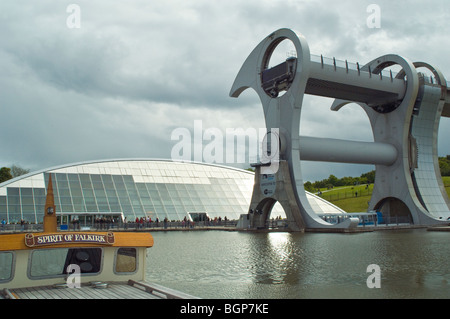 Das Falkirk Wheel am Kanal in Schottland Stockfoto