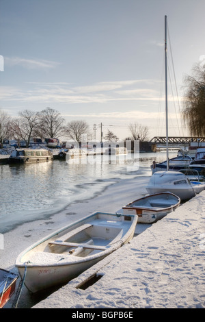 Der Fluss "Great Ouse" in Ely, Cambridgeshire, England, UK. Stockfoto