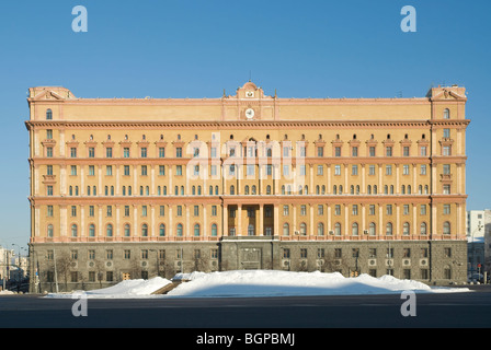 Bau des russischen föderalen Sicherheitsdienstes (FSB, alten sowjetischen KGB) am Lubjanka-Platz, Moskau. Stockfoto