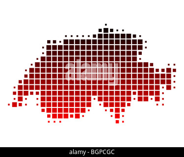 Karte der Schweiz Stockfoto