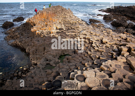 Die Insel am Giant's Causeway-Antrim-Nordirland eine natürliche Phänomene und ein UNESCO-Welterbe. Stockfoto