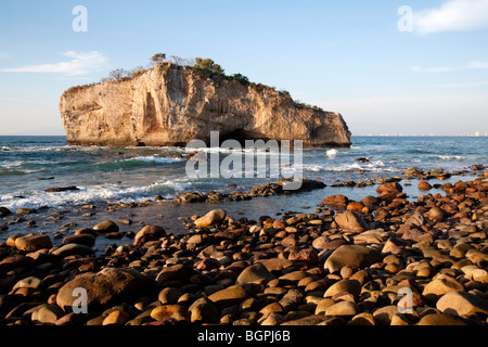 Felsige Küste, Puerto Vallarta, Mexiko Stockfoto