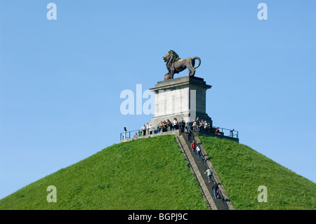 Lion Hill / Löwenhügel / Butte du Lion-Denkmal von der Schlacht von Waterloo 1815, Eigenbrakel in der Nähe von Brüssel, Belgien Stockfoto