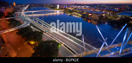 South Brisbane und North Quay Stockfoto