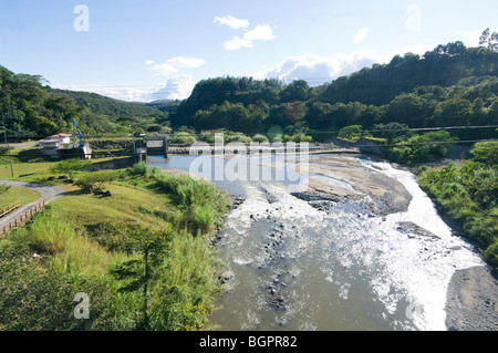 Panama Boquete Staudamm am Fluss Caldera Stockfoto