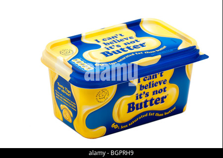 500 Gramm Wanne mit "Ich kann nicht glauben, dass es nicht Butter" Margarine Stockfoto