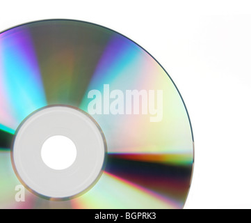 Einer CD-ROM / CD / DVD / Blu-ray. Mit klassischen Spektrum / Regenbogen Brechung Muster. Modernen standard Datenspeicherung. Stockfoto