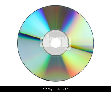 Einer CD-ROM / CD / DVD / Blu-ray. Mit klassischen Spektrum / Regenbogen Brechung Muster. Modernen standard Datenspeicherung. Stockfoto