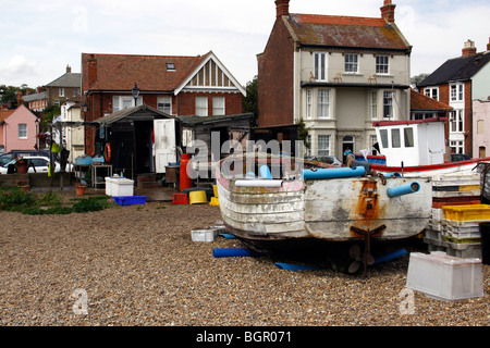 NOSTALGIC FISHERMAN'S SHEDS IN ALDEBURGH SUFFOLK 2009 Stockfoto