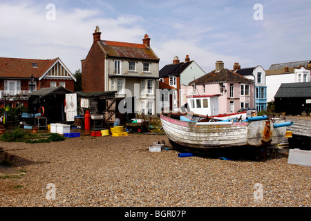 NOSTALGIC FISHERMAN'S SHEDS IN ALDEBURGH SUFFOLK 2009 Stockfoto