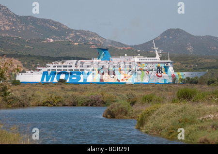 Die Feuchtgebiete des Lido del Sole in der Nähe von dem Flughafen Olbia (Sardinien, Italien) Stockfoto