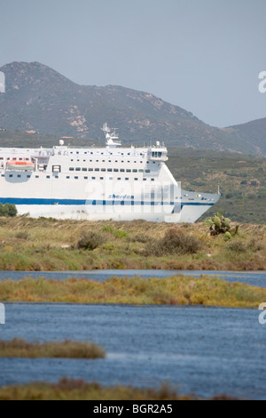 Die Feuchtgebiete des Lido del Sole in der Nähe von dem Flughafen Olbia (Sardinien, Italien) Stockfoto