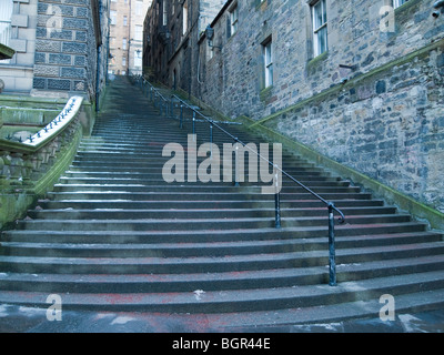 Flug von Steintreppen, Edinburgh Stockfoto