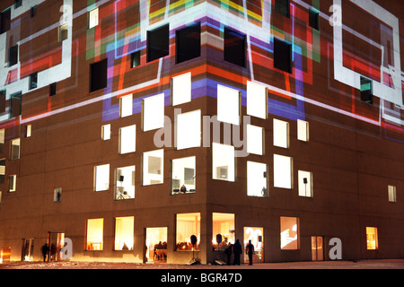 Europäische Stadt der Kultur 2010 Essen Deutschland, Zeche Zollverein, Sanaa-Gebäude Stockfoto