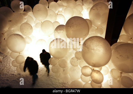 Europäische Stadt der Kultur 2010, Essen, Kunst-Installation, Luftballons Stockfoto