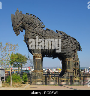 Canakkale Stadt Trojanisches Pferd aus Holz Maquette Version verwendet im Film "Troja" Stockfoto