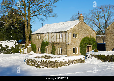 Ferienhaus in der Ortschaft Linton, Wharfedale, Yorkshire Dales National Park, England UK Stockfoto