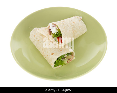 Thunfisch Salat Wrap Stockfoto