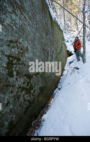 Nahaufnahme von Gudu Klippen im Gauja-Nationalpark in Vidzeme Lettland Stockfoto