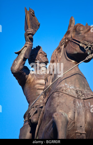 Statue von Andrew Jackson am Jackson Square im French Quarter von New Orleans, LA Stockfoto