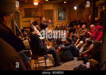 Jazz in der Preservation Hall in New Orleans, LA Stockfoto