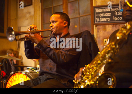 Jazz in der Preservation Hall in New Orleans, LA Stockfoto