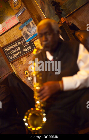 Jazz in der Preservation Hall in New Orleans, LA Stockfoto