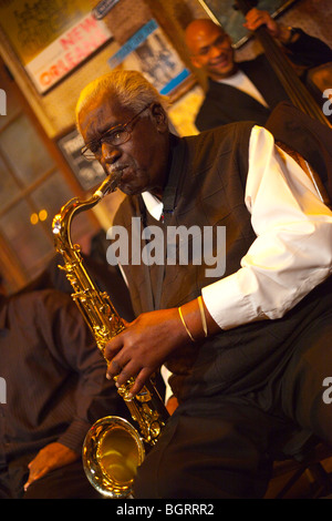 Jazz in der Preservation Hall in New Orleans, LA Stockfoto