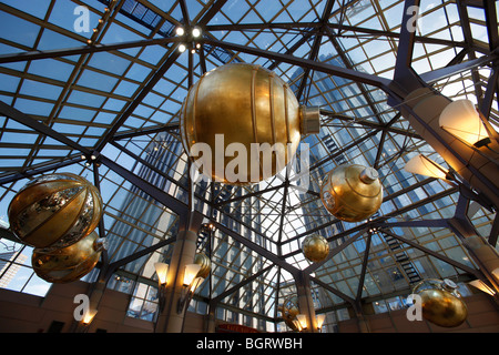 Weihnachtsschmuck, indoor-Einkaufszentrum, Boston, Massachusetts Stockfoto