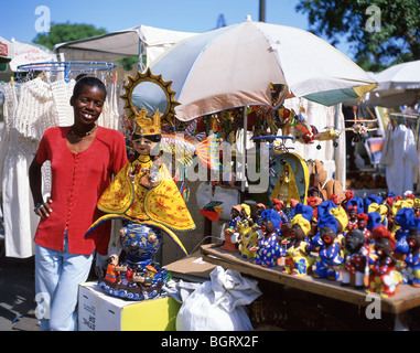 Handwerk-stall, Mercado De La Catedral, Habana Vieja, Havanna, La Habana, Republik Kuba Stockfoto