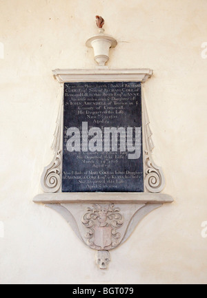 Gedenktafeln am St. Peter in großen Livermere, Suffolk, UK Stockfoto