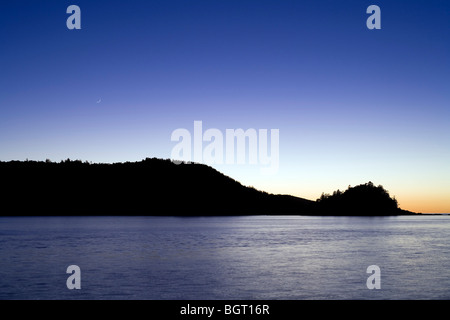 Qualia Resort, Hamilton Island, Great Barrier Reef, Queensland, Australien.   Blick auf die Insel bei Sonnenaufgang. Stockfoto