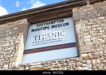 Southampton, Schifffahrtsmuseum, Titanic Ausstellung Stockfoto