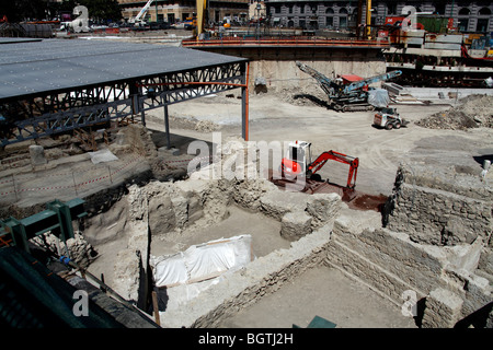 Neapel Ausgrabungen Antiker Ruinen Mitten in Neapel antike Ausgrabungen in Neapel Stockfoto