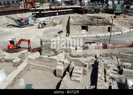 Neapel Ausgrabungen Antiker Ruinen Mitten in Neapel antike Ausgrabungen in Neapel Stockfoto