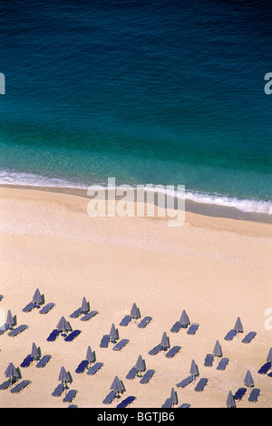 Griechenland, Ionische Inseln, Kefalonia, Myrtos Beach Stockfoto