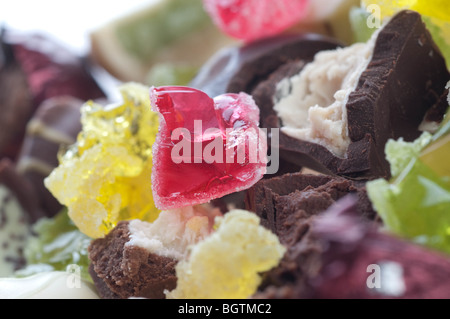 Bunte Bonbons in Nahaufnahme Stockfoto