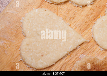 Vorbereitung Weihnachtsplätzchen Stockfoto