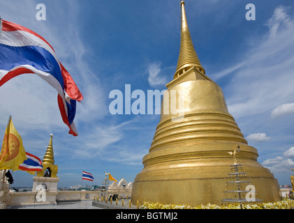 Wat Saket. Golden Mount Stupa. Bangkok. Thailand Stockfoto