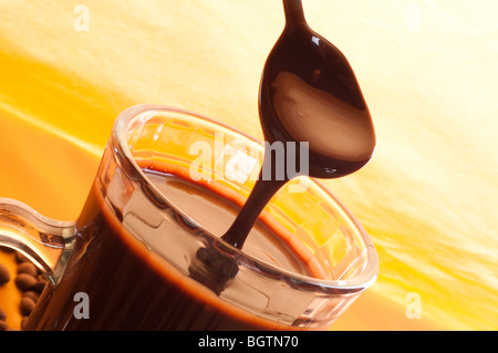 Schokoladen-Kaffee Stockfoto