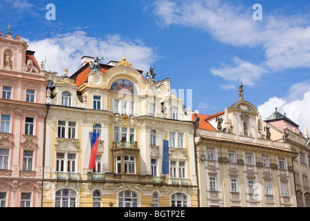 Kunst Nouveau Gebäude am Altstädter Ring Prag Stockfoto