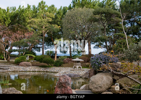 Monaco, Monte Carlo, Jardin Japonais, japanischer Garten Stockfoto