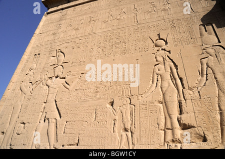 Der Tempel von Denderah in der Nähe von Luxor gewidmet Hathor wurde eine Graeco-römischen Website von Königin Cleopatra, berühmt für Zodiac verwendet Stockfoto