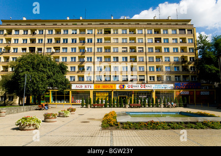 Polnischen Hochhaus Wohnungsbau-Blöcke in der Stadt Zabrze, Schlesien. Polen. Polen. Stockfoto