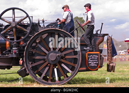 1916 Fowler K7 Pflügen Dampfmaschine Linkey Stockfoto