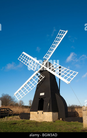 Eine Windmühle bei Wicken Fen, Cambridgeshire Stockfoto